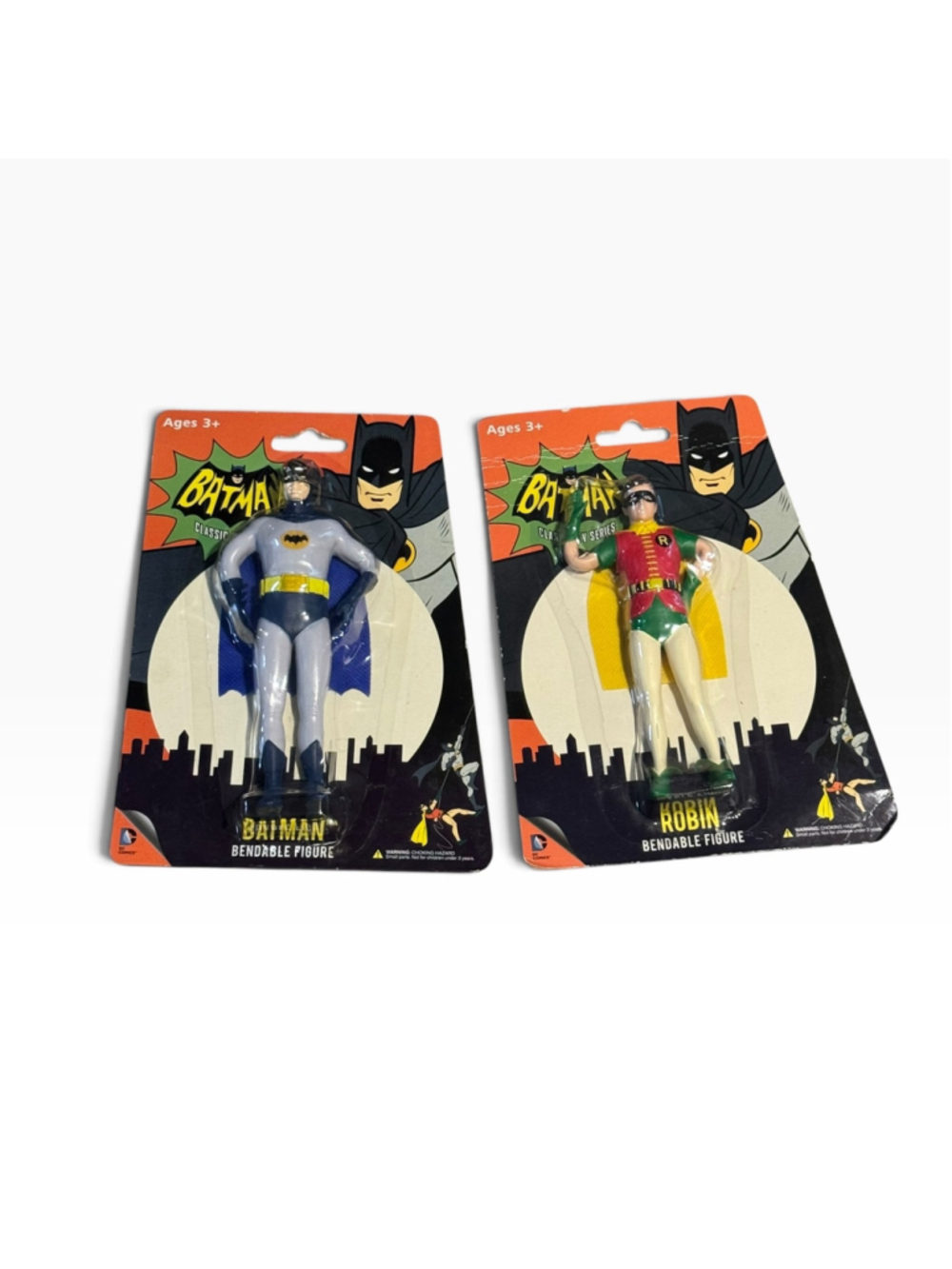 Vintage DC Comics Batman & Robin Classic Tv Series Action Figure Set Lot Bundle